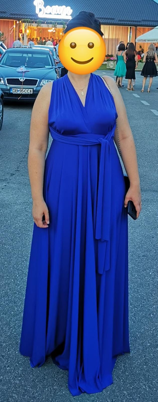 Rochie lunga albastră pentru evenimente