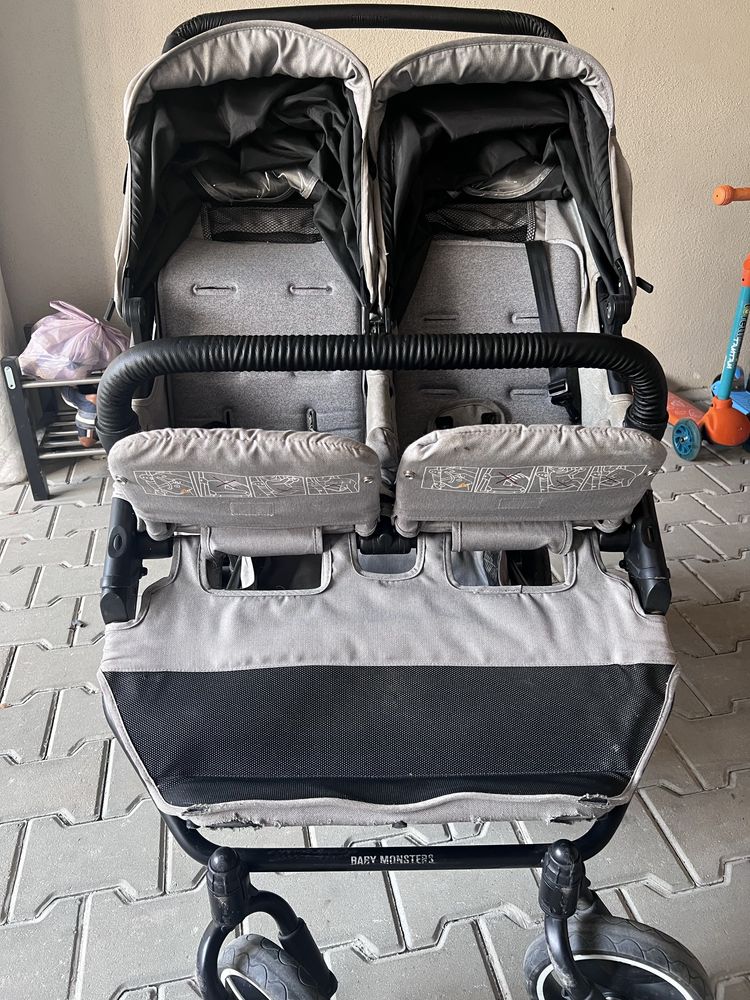 количка за близнаци Baby Monsters Limited edition TEXAS + 2 чувала