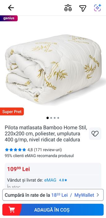 Pilota matlasata 200x220