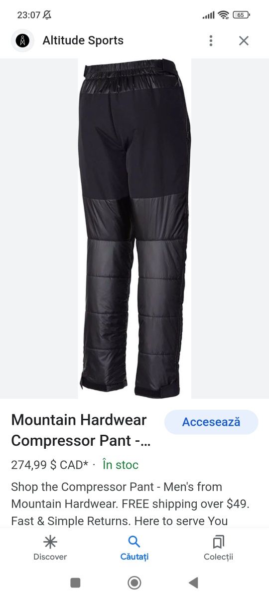 Vând pantaloni de munte profesionali mountain hardware