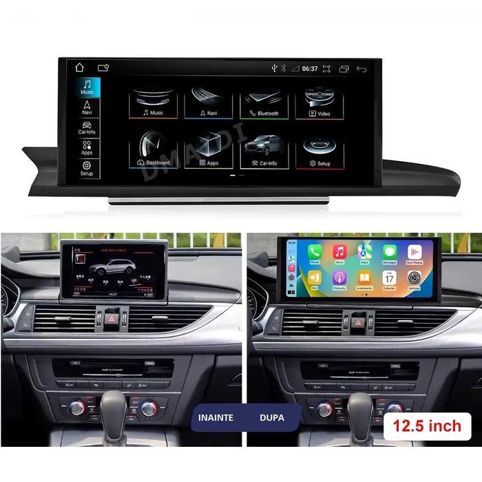 Navigatie Dedicata Audi A6 C7 (2011-2018), 12.5 Inch 8Gb Ram, Carplay
