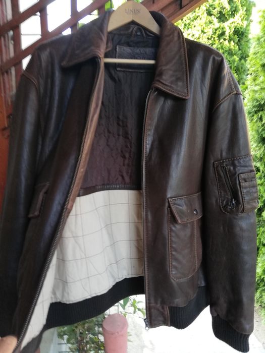 Geaca piele bărbati Angelo Litrico Aviator xxl