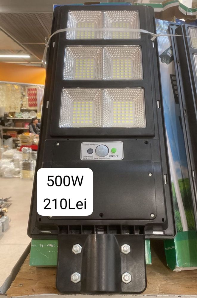 Lampa Solară LED Stradală cu Senzor Mișcare – Panou Integrat, 300W