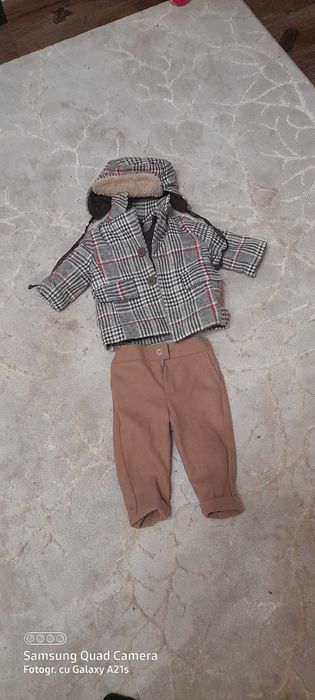 Set elegant din  trei piese virsta 0/3luni fabricat în România