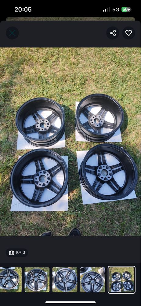 Продавам 17” джанти 5x112 + 4 летни гуми Continental!