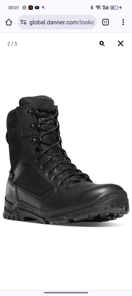 Американски тактически обувки DANNER® LOOKOUT 8" ЧЕРНИ 23822