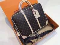 Geanta Louis Vuitton unisex port documents, saculet, etichetă incluse