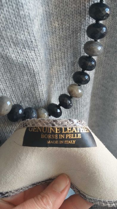 Rochie vâscoză, gri, cu 3 accesorii, nouă, Firma Aust, mărimea M