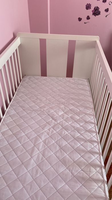 Patut bebelus lemn - alb