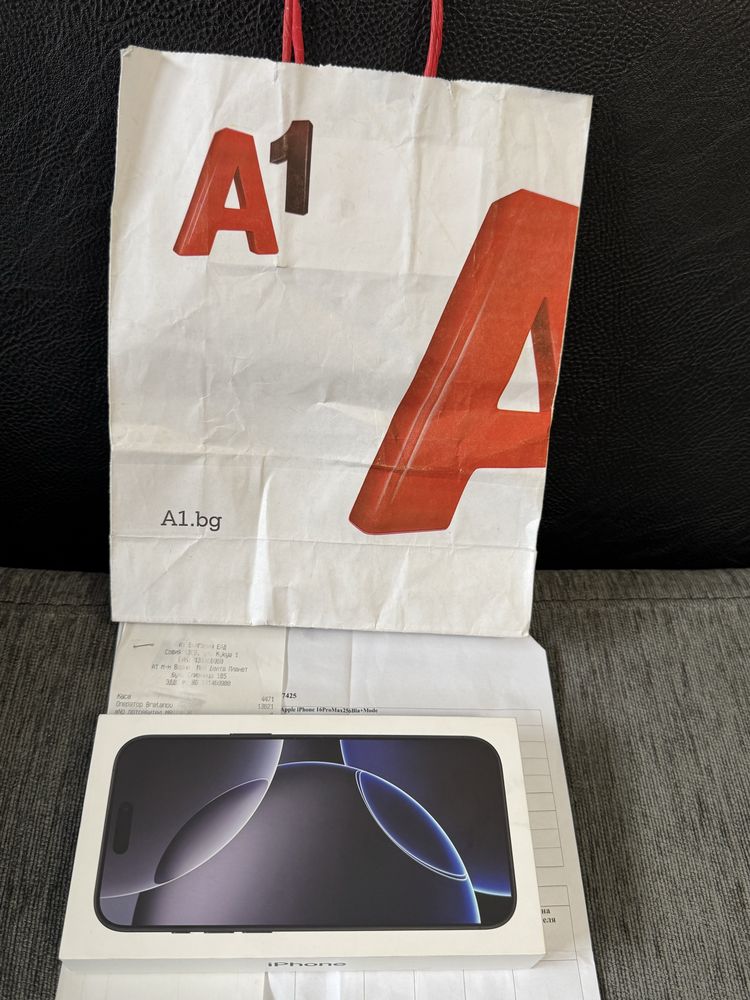 ЗАПЕЧАТАН 256GB iPhone 16 Pro Max Гаранция A1 до 2027 г. Black