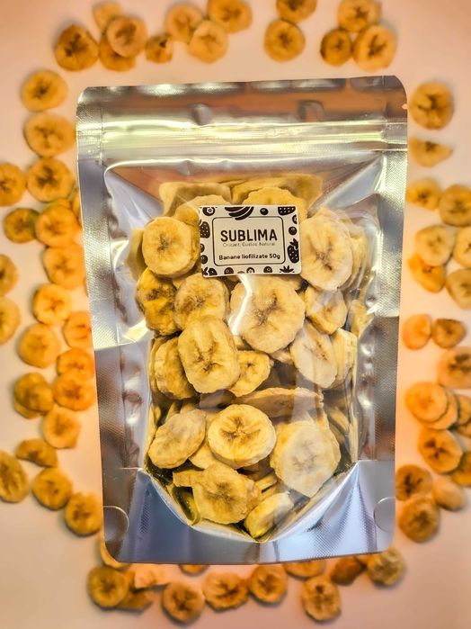 Banane liofilizate – gust sănătos pentru camping și drumeții