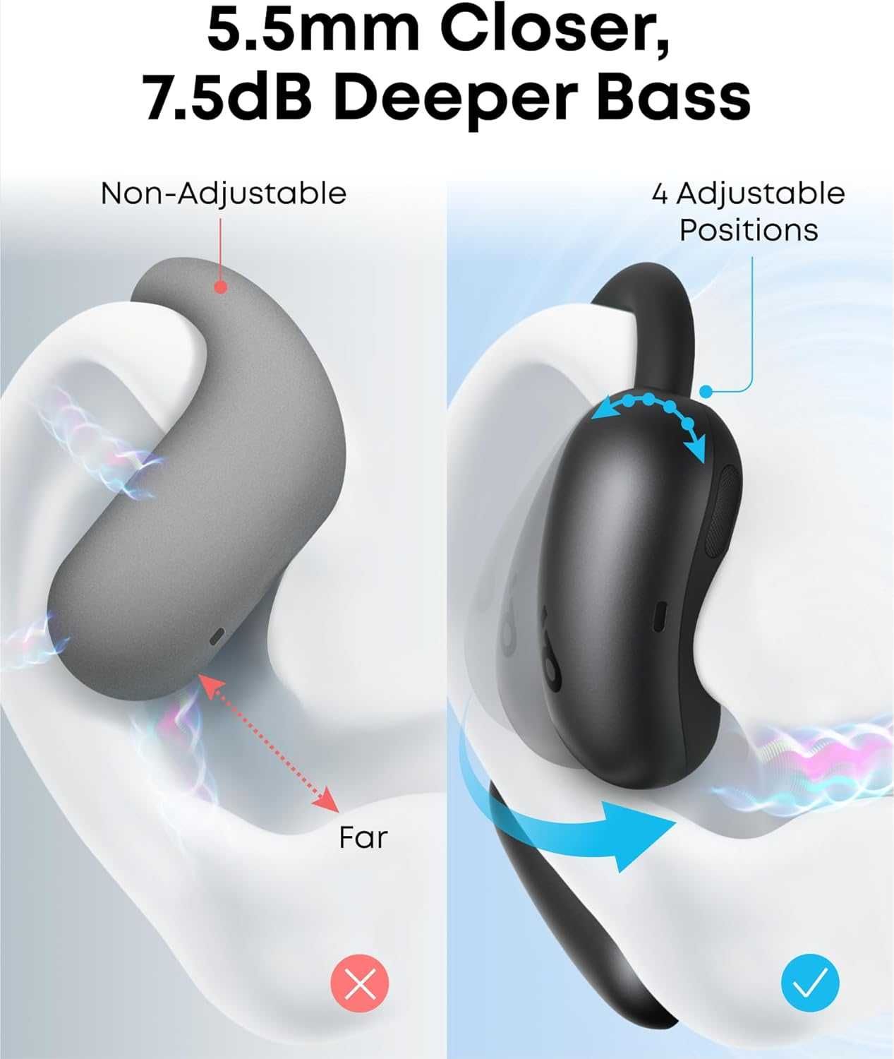 Anker Soundcore AeroFit 2 спортни TWS Open-Ear слушалки