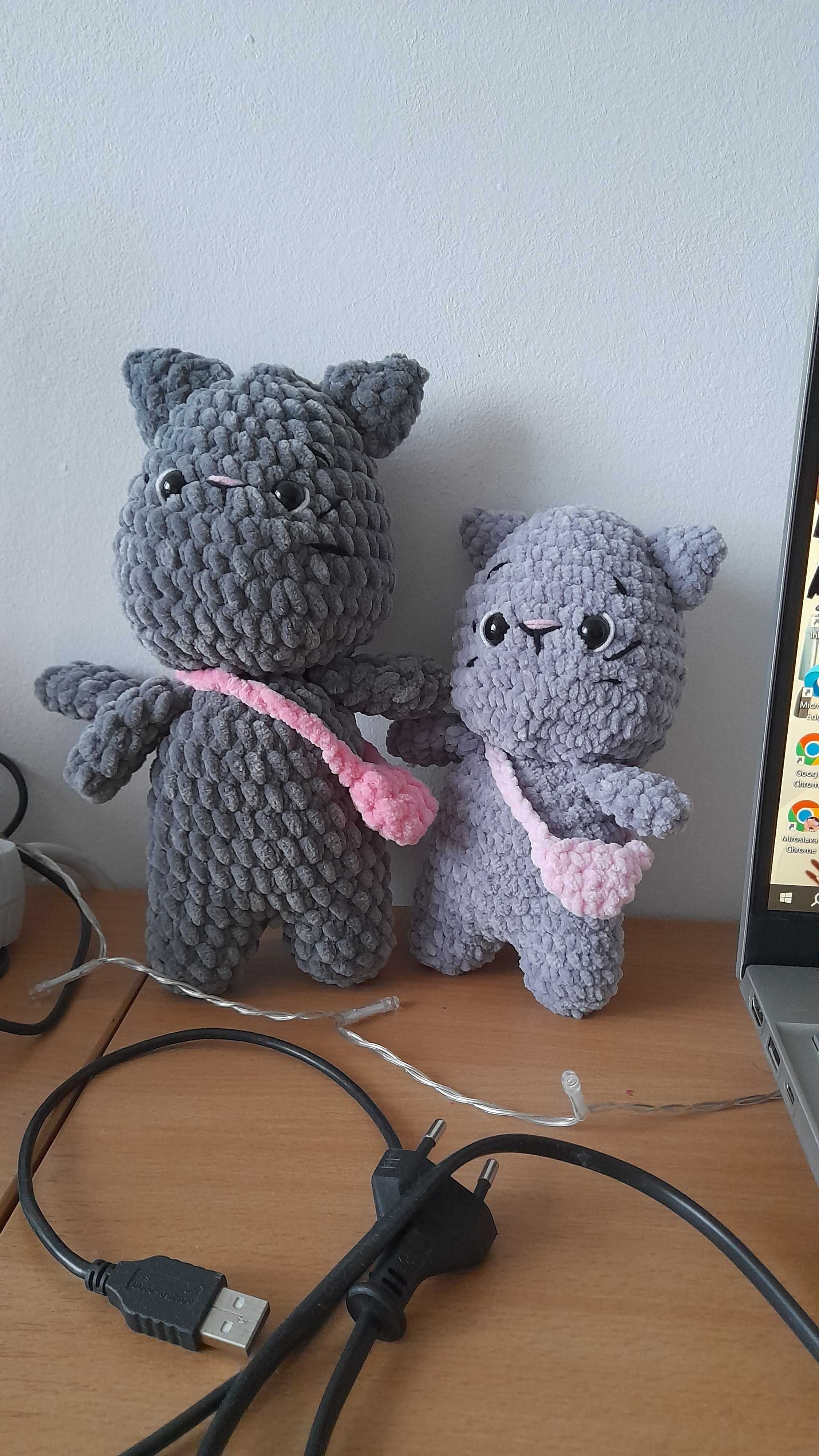 Плетена играчка коте
