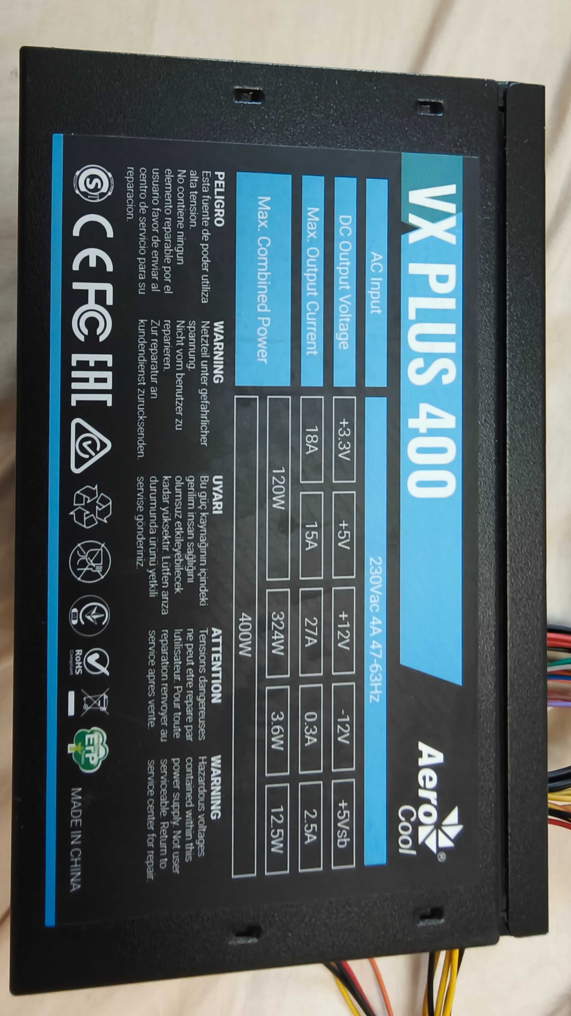 Блок питания ATX Aero Cool vx plus 400w