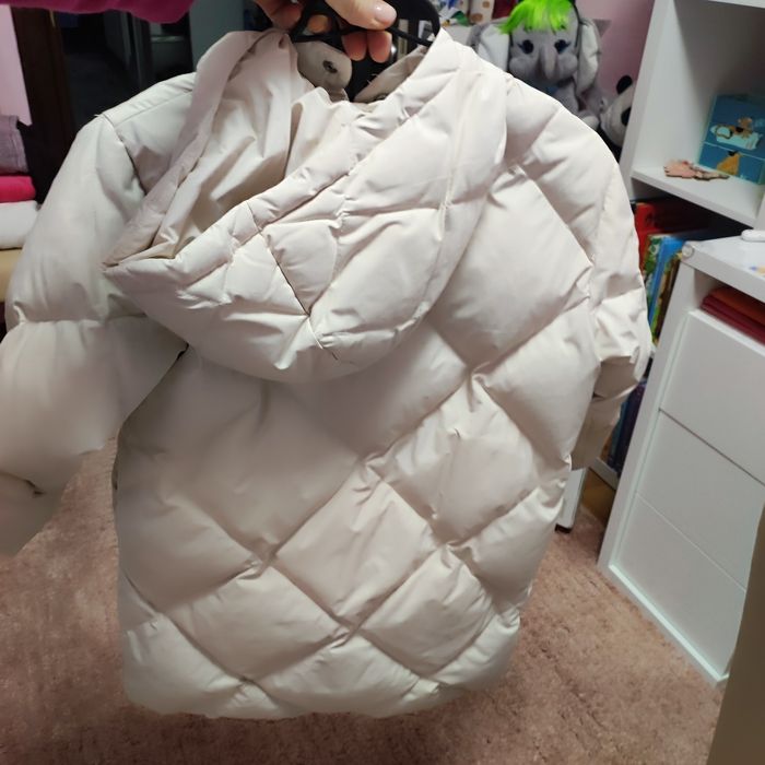 Дълго яке с пух и пера Zara