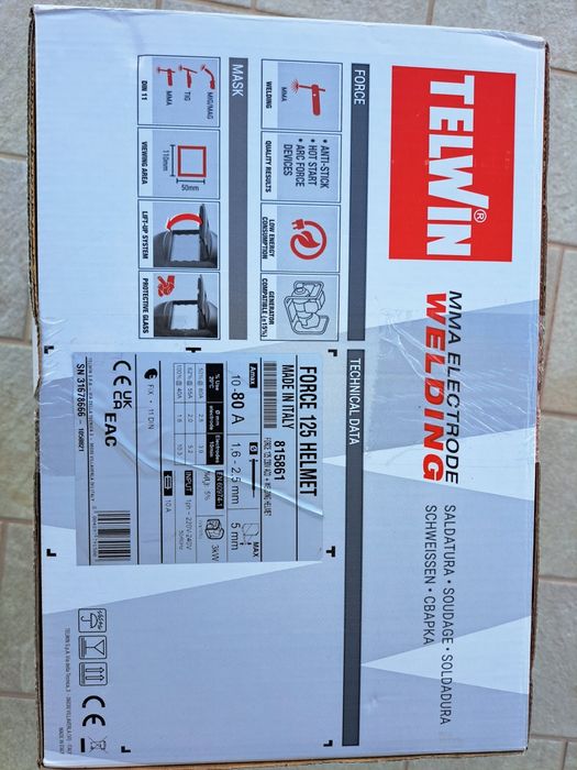 Invertor de Sudura Telwin Force 125, + Masca, Cod: 815861, Nou