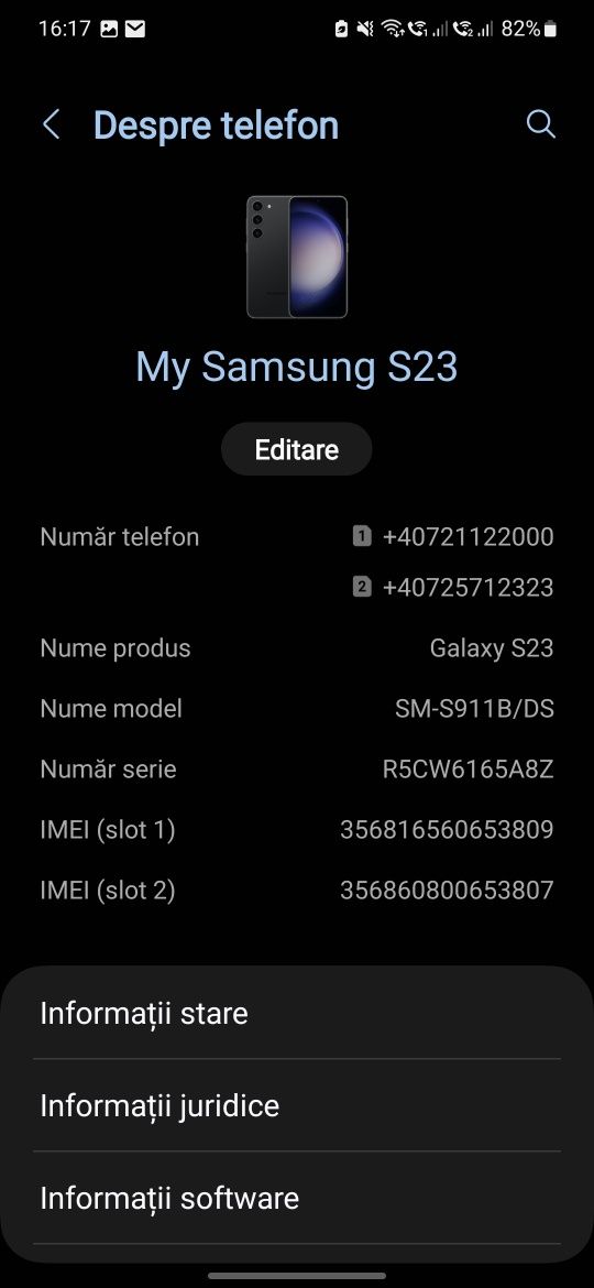 Samsung S23 5G 128gb midnight black