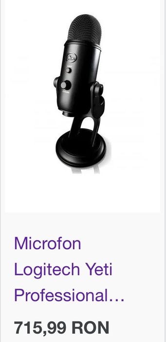 Microfon Logitech Yeti Professional Negru