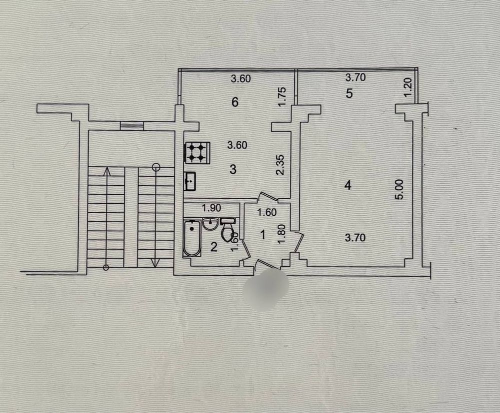 Квартира Ц-7 ЦУМ, 110 школа  2/6/9 45 кв.м
