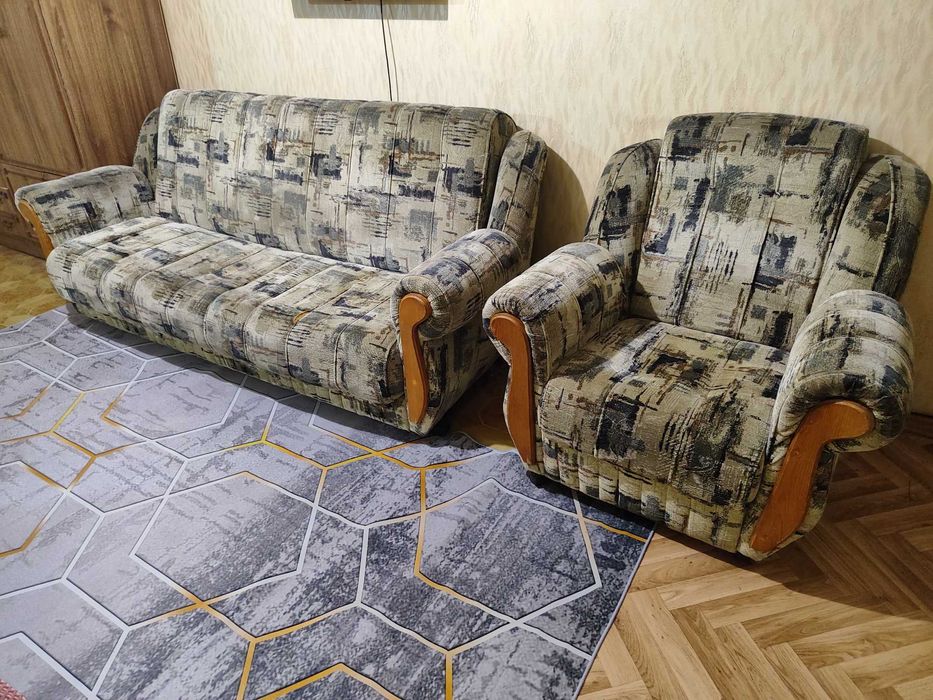 Диван раскладной + 1 кресло