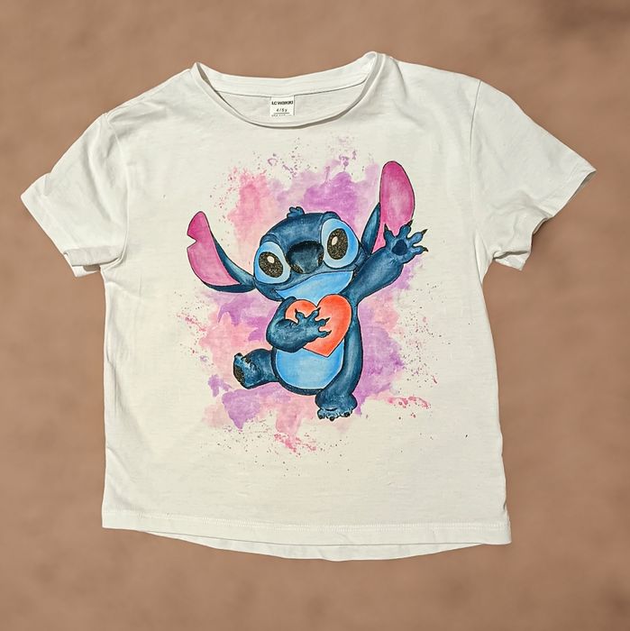 Ръчно рисувана детска тениска Стич