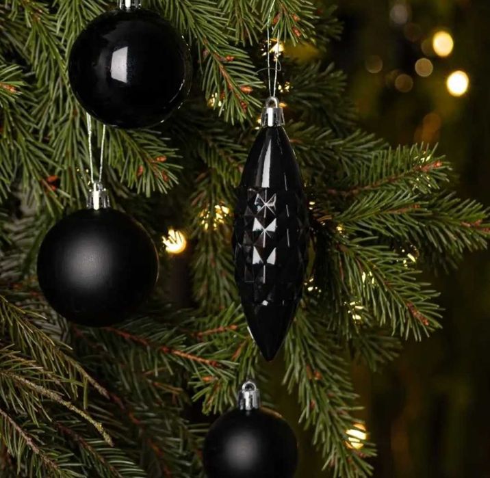 Набор ёлочных украшений чёрный