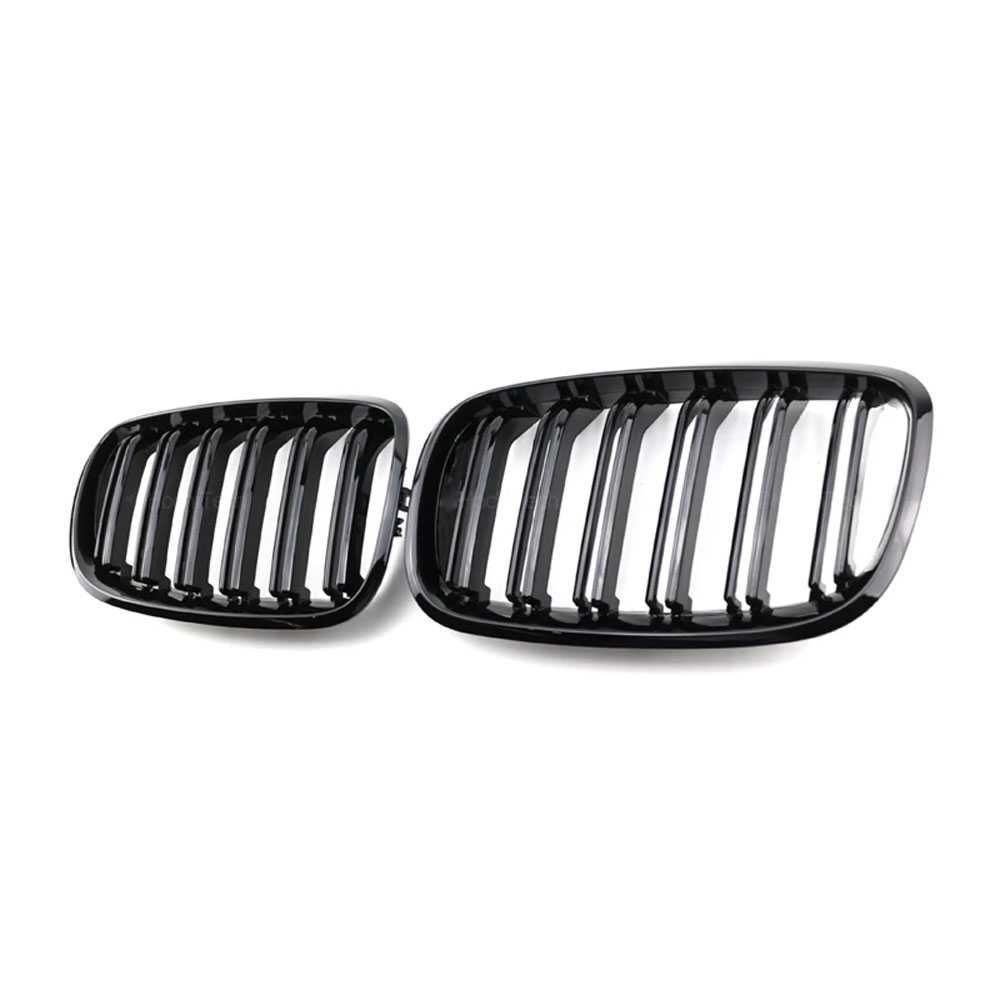 Set 2 grile duble M negru lucios BMW X5 E70 sau X6 E71 an 2007-2014