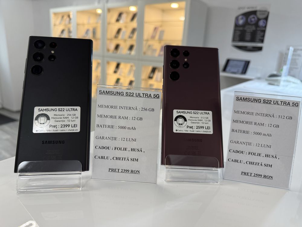 Samsung S22 Ultra 5G 512 gb si 256 gb ! Garantie 12 luni + cadou