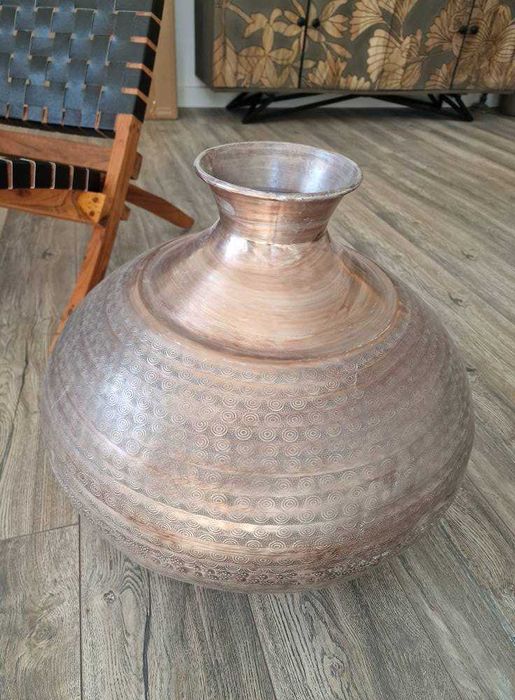 Vas decor metalic, vază dimensiuni mari