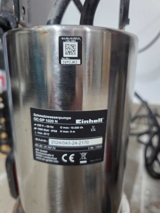 2 x Pompa submersibila Einhell apa murdara GC-DP 1020 N
