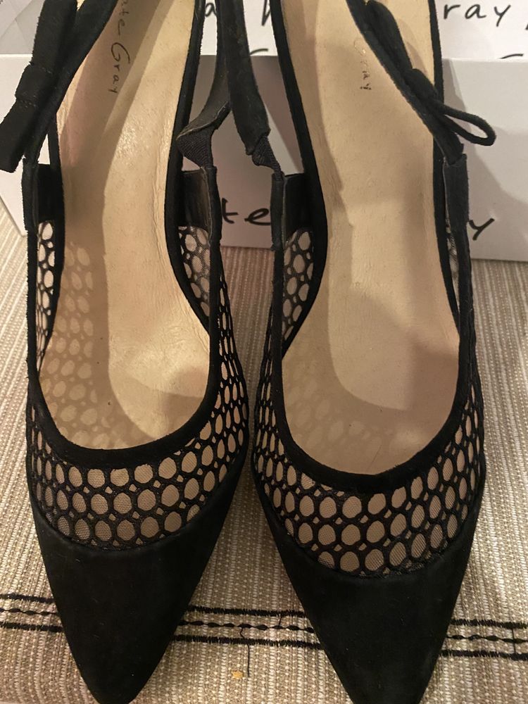 Sandale stiletto - piele intoarsa - Kate Grey - 40
