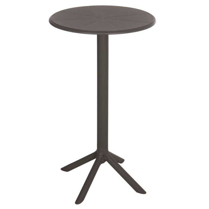 Бар маса,ROUND TERRIN,Черен,Зелен,Сив,Бял,Капучино,Пластмаса,61х107см.
