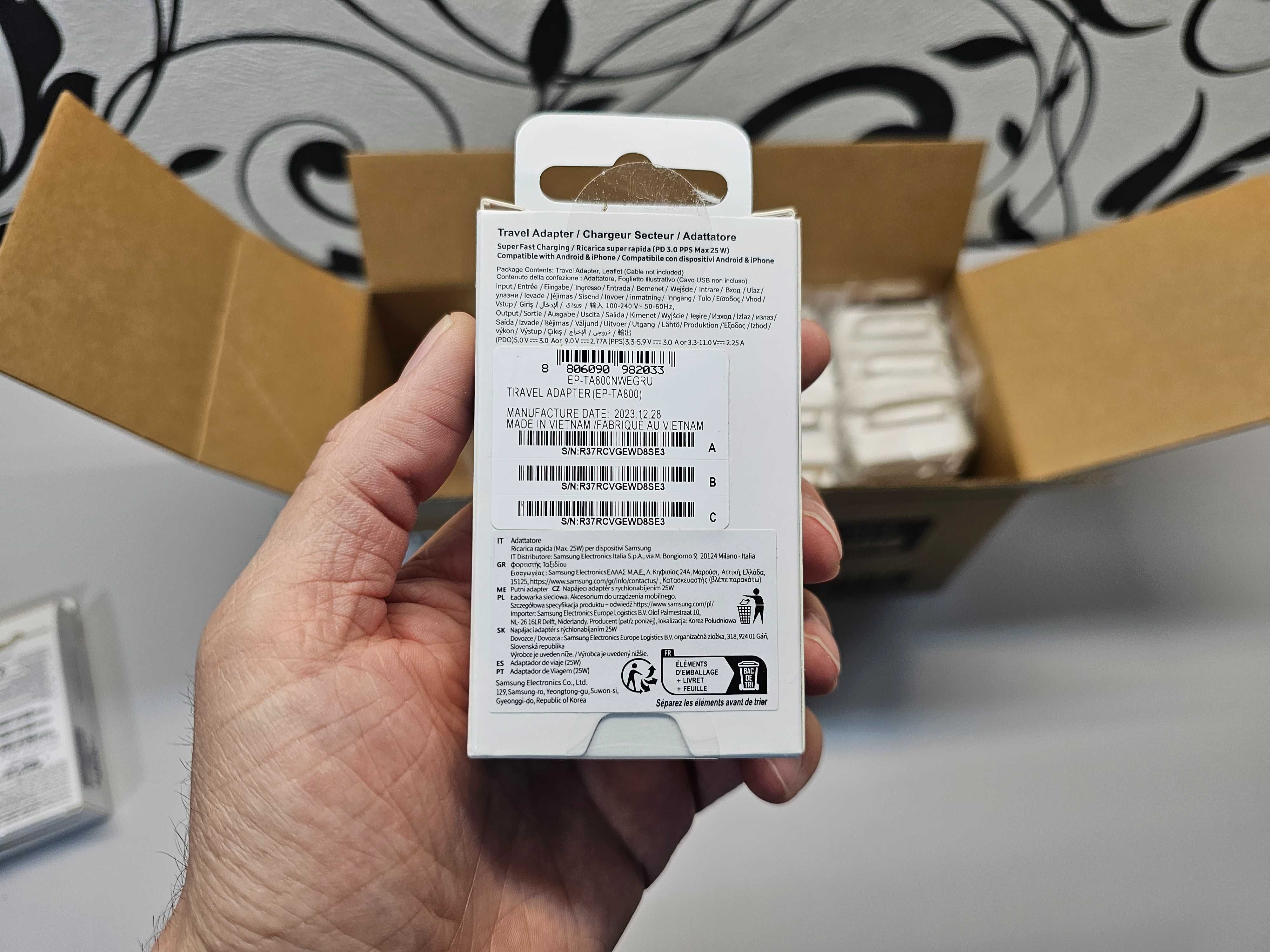 ПРОДАМ Адаптер Samsung EP-TA800 (25W) Оригинал Зарядное устройство.