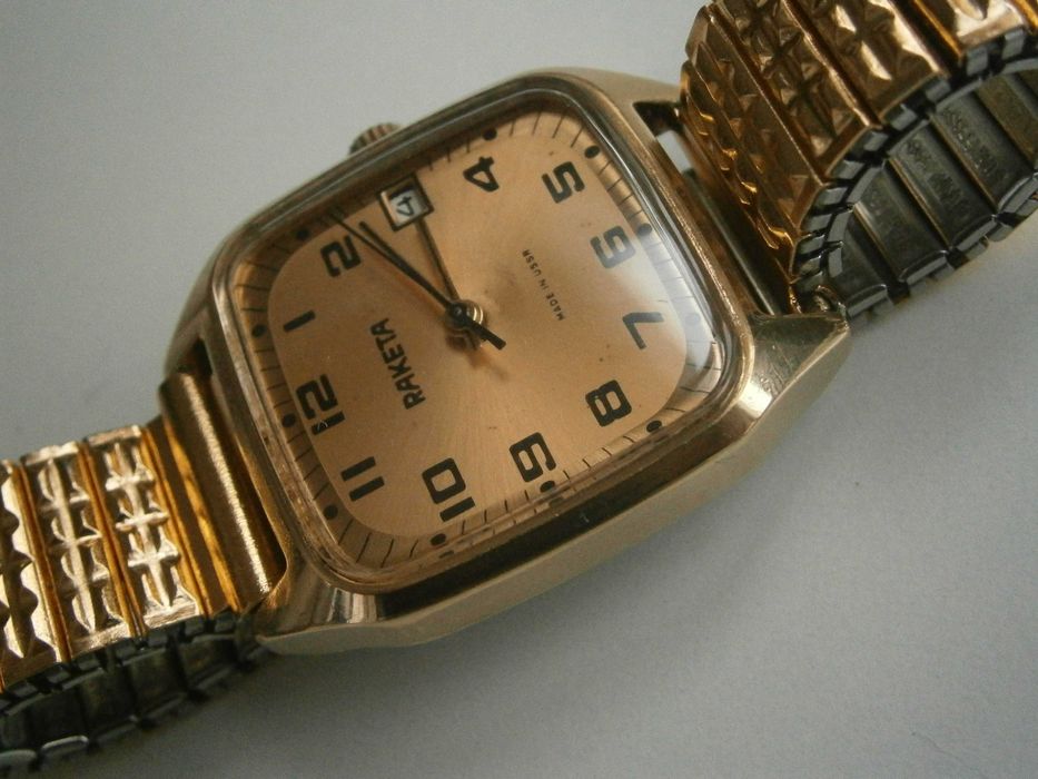 RАКЕТА - "Cartier", кал. 2614.H, made in USSR, каса 32,5х32,5mm, Au