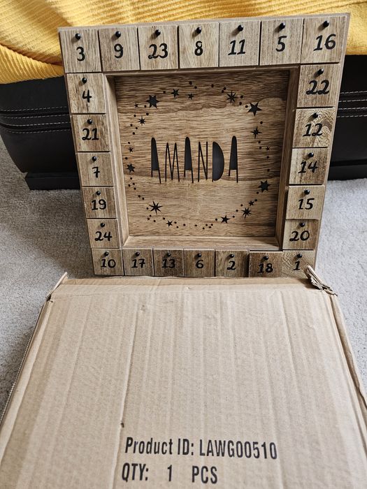 Адвент календар от дърво