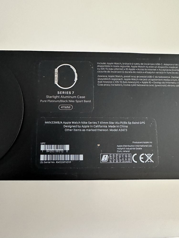 Apple Watch Nike7,GPS,carcasa Starling Aluminium41mm,PurePlatinu Nik