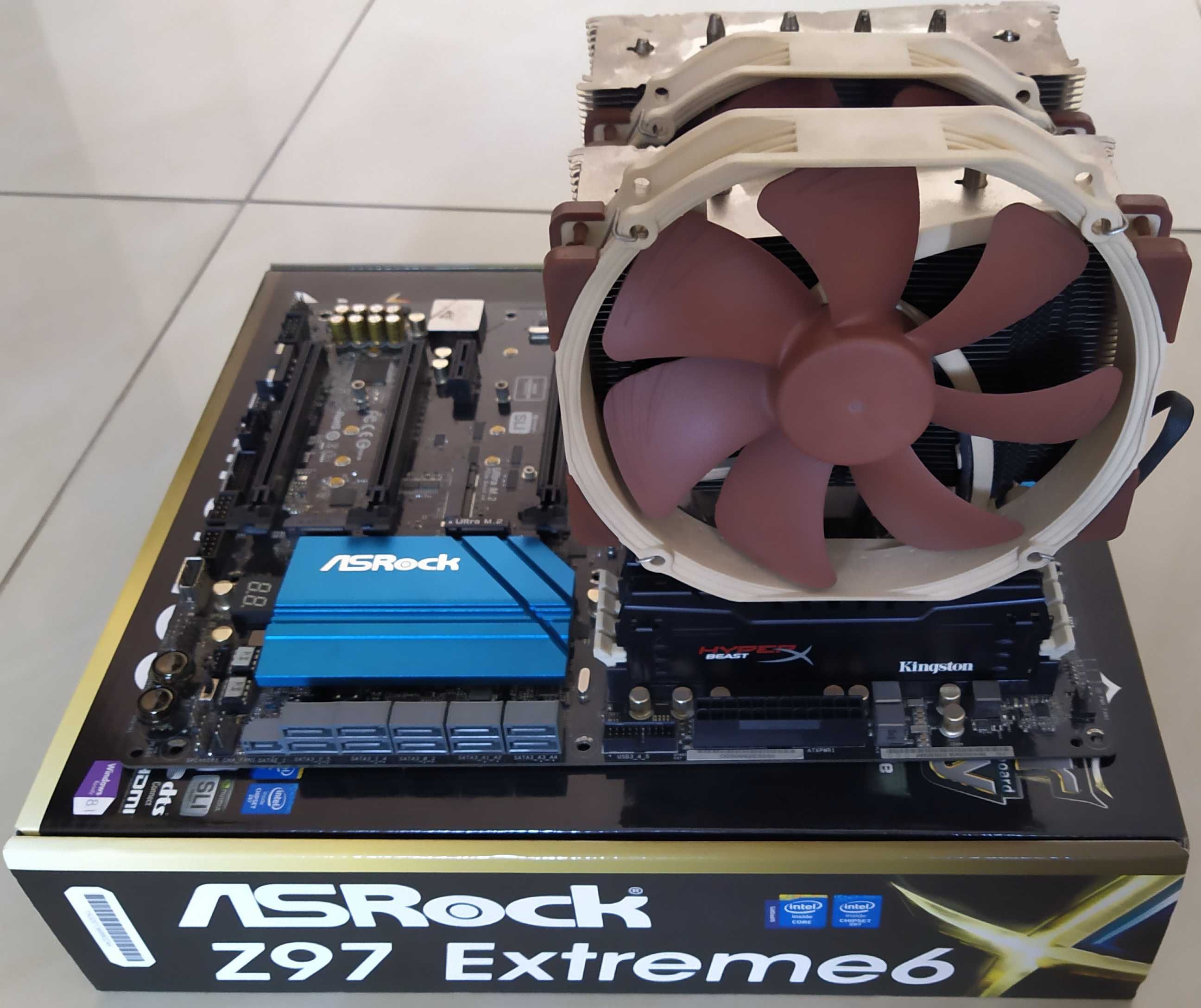 ASRock Z97 Extreme6 + i7-4790K 4.4Ghz + 16GB RAM 2400Mhz + Cooler