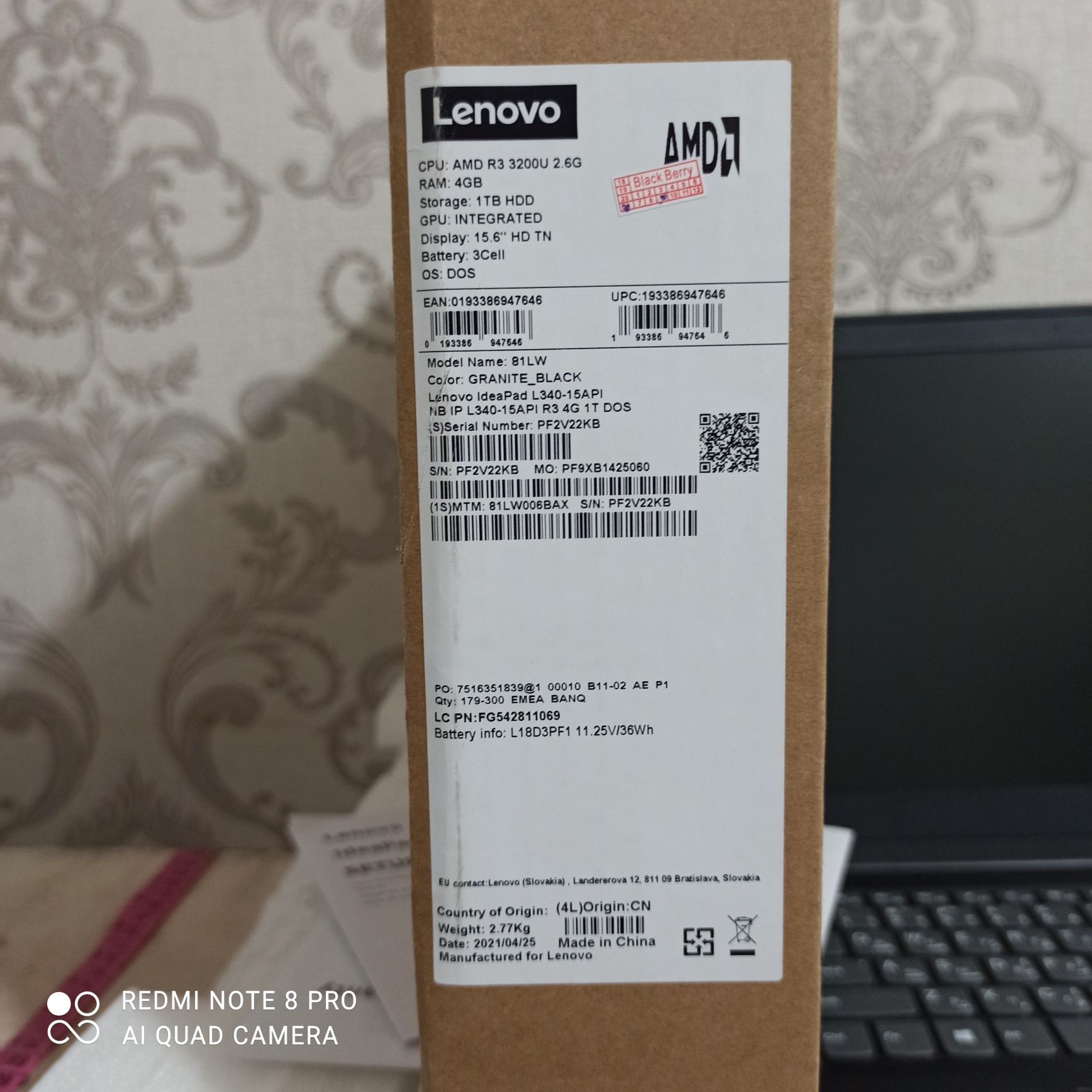 Lenevo IdeaPad L340-15AP

320 у.е.