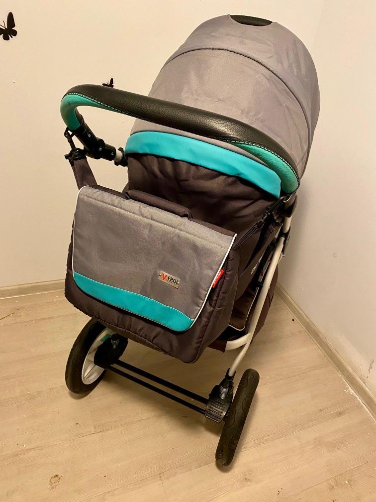 Carucior 3 in 1 Optima Grey-Turqoise