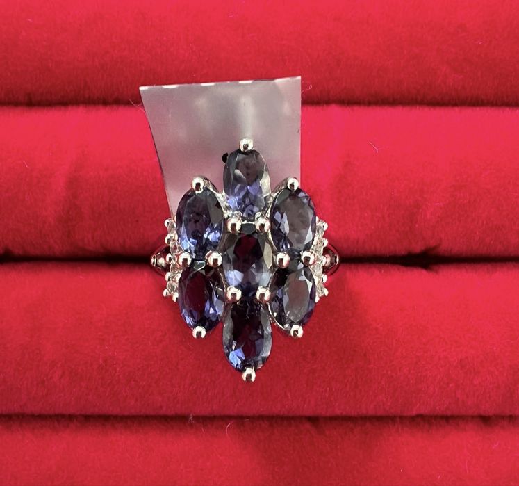 Argint 925 cu topaz alb natural african