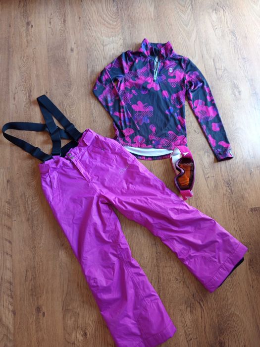 Set costumație schi fetițe 9-11 ani cu ochelari + bonus căciulă