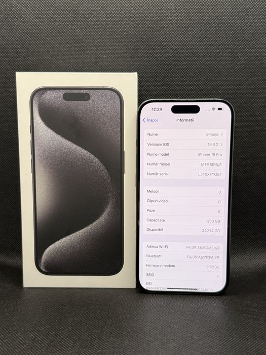 iPhone 15 pro 256 gb Pret 3000 lei