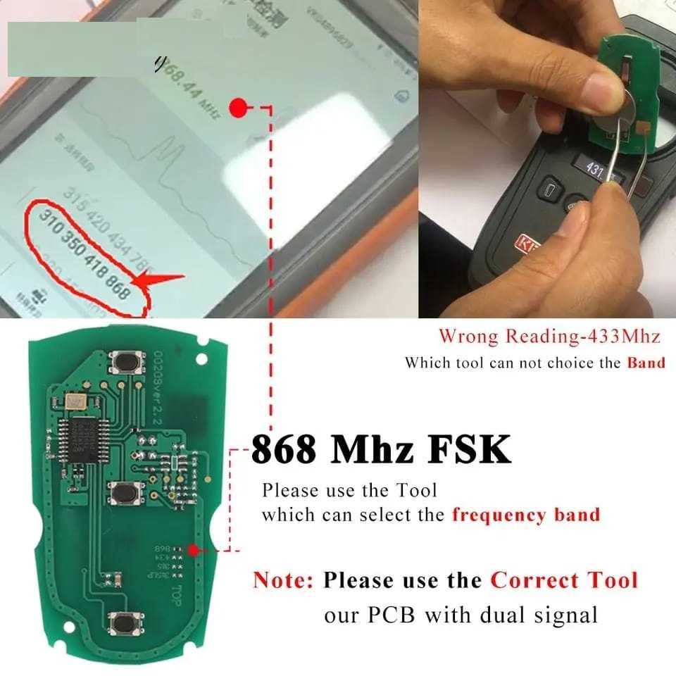 Cheie pentru BMW CAS3 868Mhz FSK pentru X5 X6 Z4 Seria 1/3/5/7