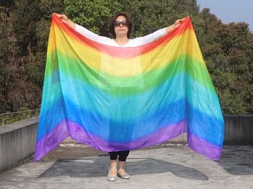 Шаль из натурального шелка для танцев