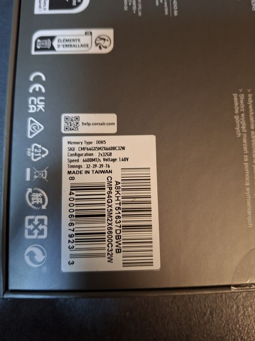 64GB DDR5 6600mhz Corsair Dominator Titanium