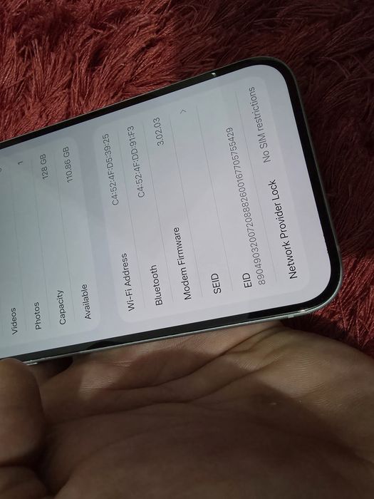 -Iphone 15Plus, Blue, 128Gb, 8Ram, bat: 85%, doar telefonul, stare foa