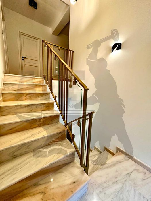 Balustrade interior,exterior, vopsire in camp electrostatic