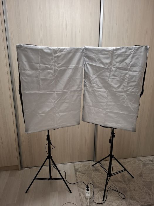 Kit 2 Softbox 50x70cm 130w LED cu Telecomanda