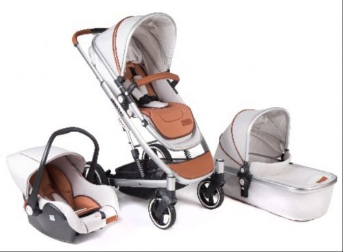 Kikka Boo - Бебешка количка 'Divaina' 3в1 Melange grey + чанта