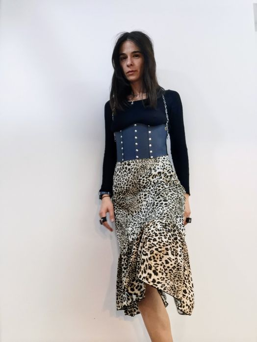 Corset piele naturala, handmade